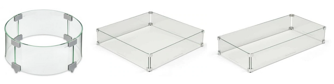 Round, square, & rectangle Glass Wind Guard